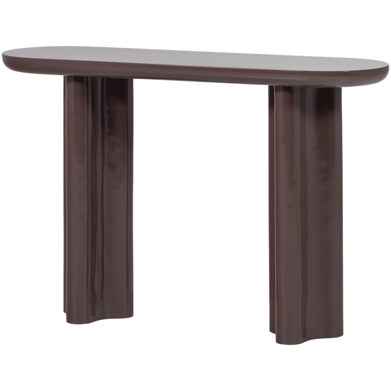 WOOOD-collectie Evara Side Table in Wood, High-Gloss Dark Brown [FSC]