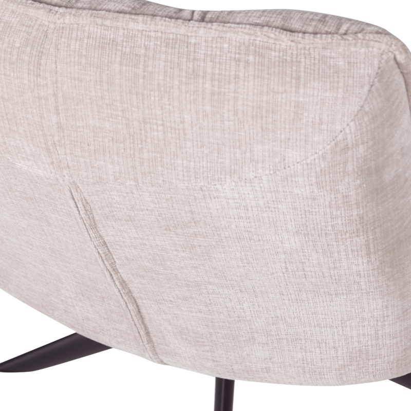 WOOOD-collectie Jouke Draaifauteuil Chenille Structuur Naturel [Fsc]