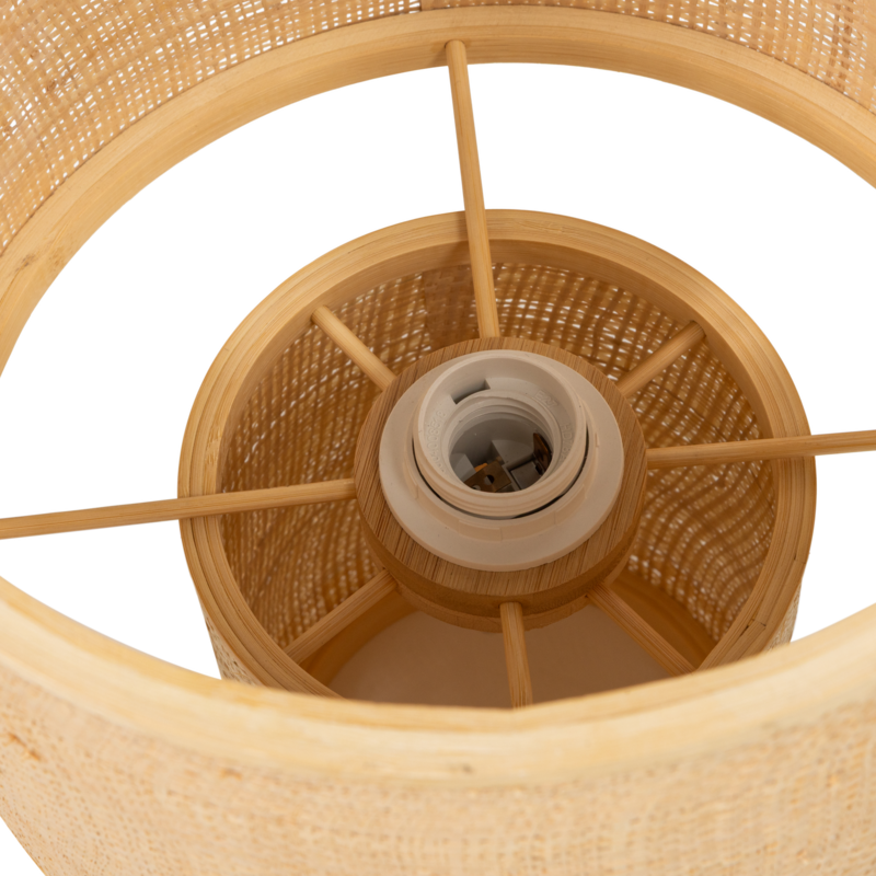 WOOOD-collectie Syro Tafellamp Raffia Naturel 38Xo28 Cm