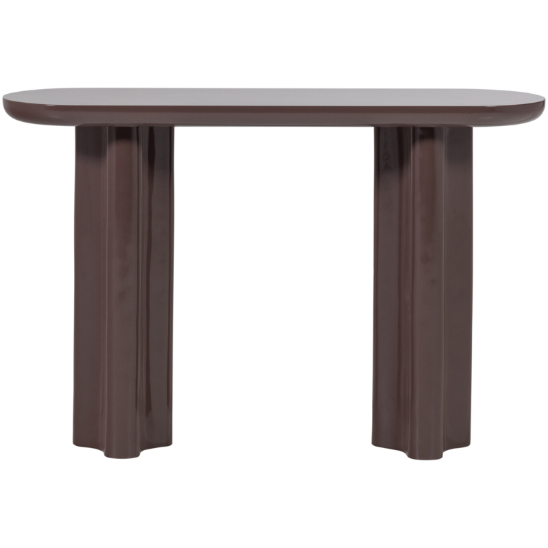 WOOOD-collectie Evara Side Table in Wood, High-Gloss Dark Brown [FSC]