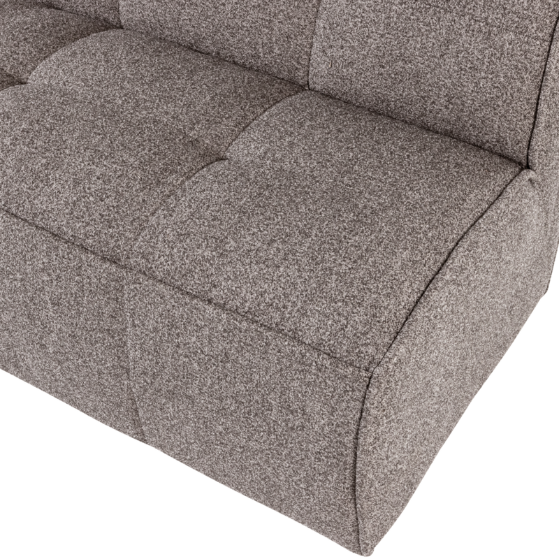 Cluster Eetbankje Met Rugleuning Boucle Middenbruin