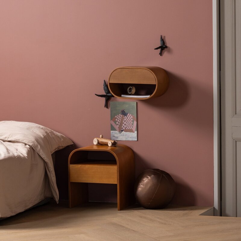 WOOOD-collectie Momo Bedside Table, Wood, Brown [FSC]