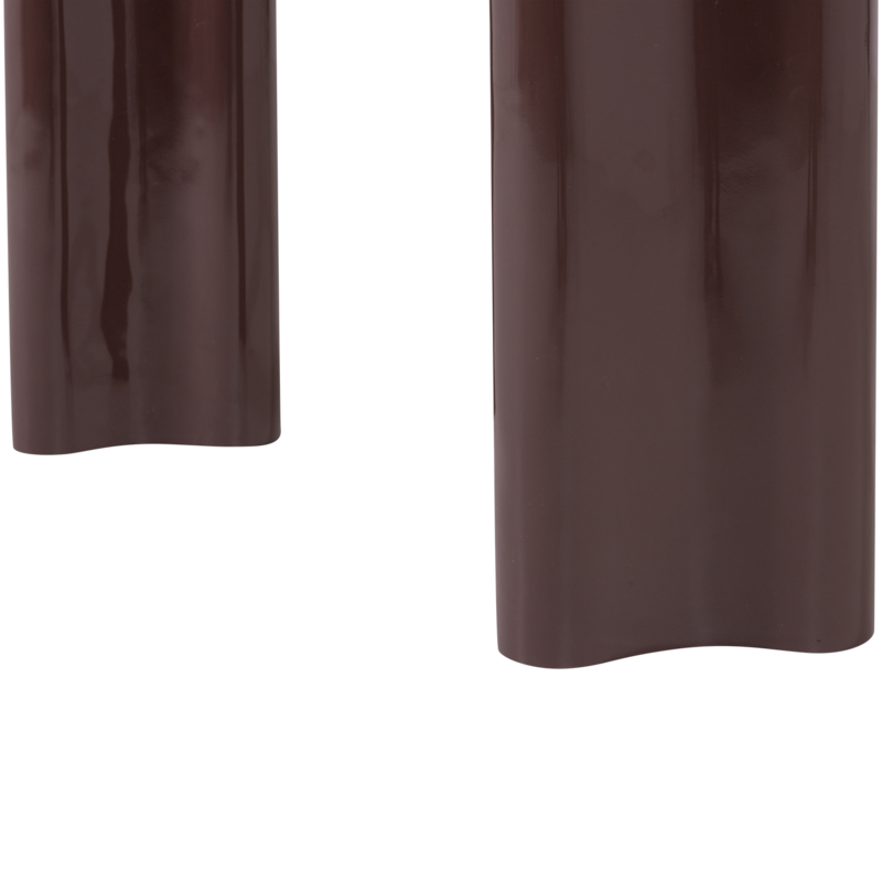 WOOOD-collectie Evara Side Table in Wood, High-Gloss Dark Brown [FSC]