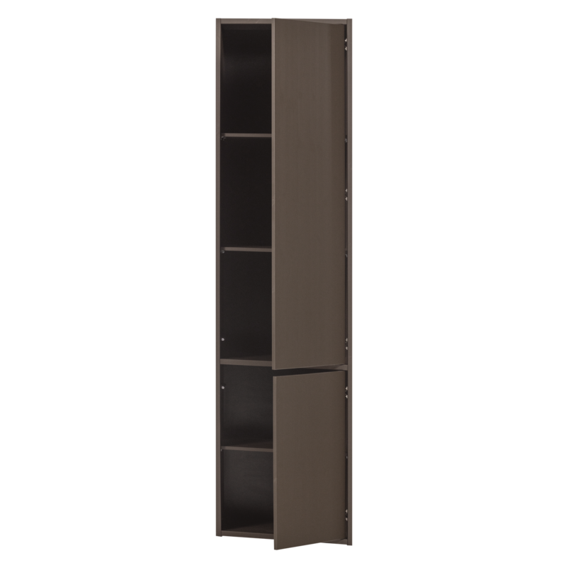 WOOOD-collectie Meggy Smalle Opbergkast 55 Cm Grenen Middenbruin [Fsc]