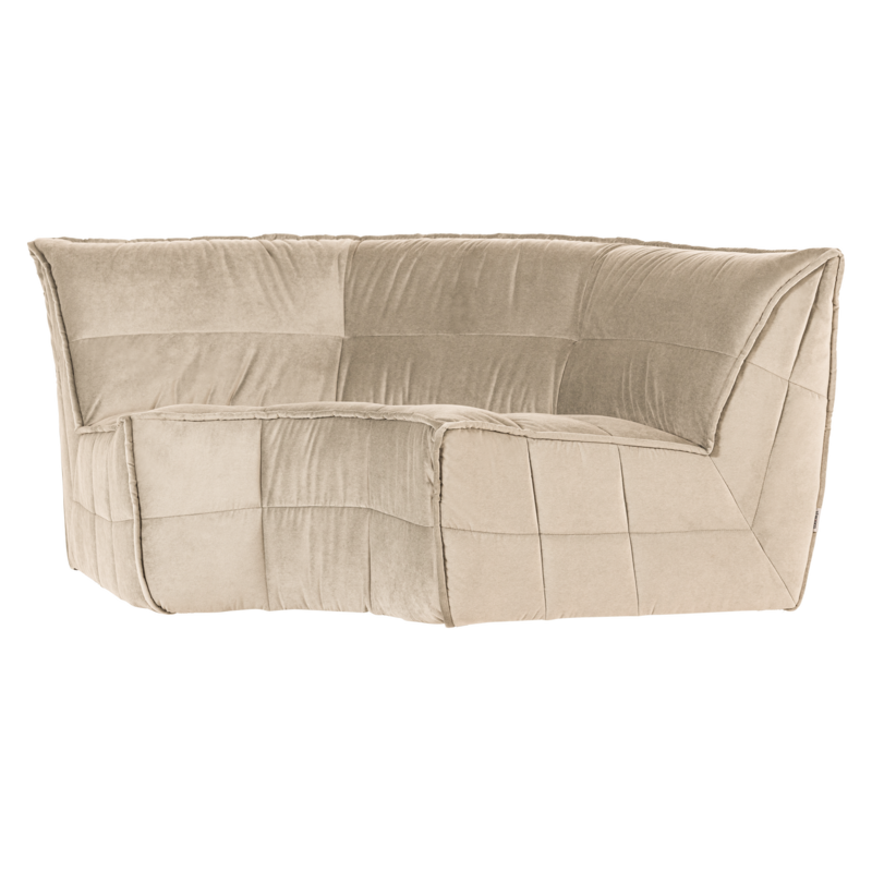 Cluster Hoekelement Velvet Zacht Beige