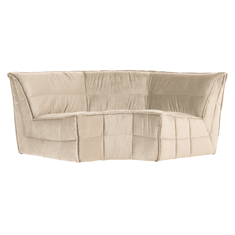Cluster Hoekelement Velvet Zacht Beige