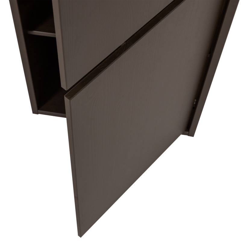 WOOOD-collectie Meggy Smalle Opbergkast 55 Cm Grenen Middenbruin [Fsc]
