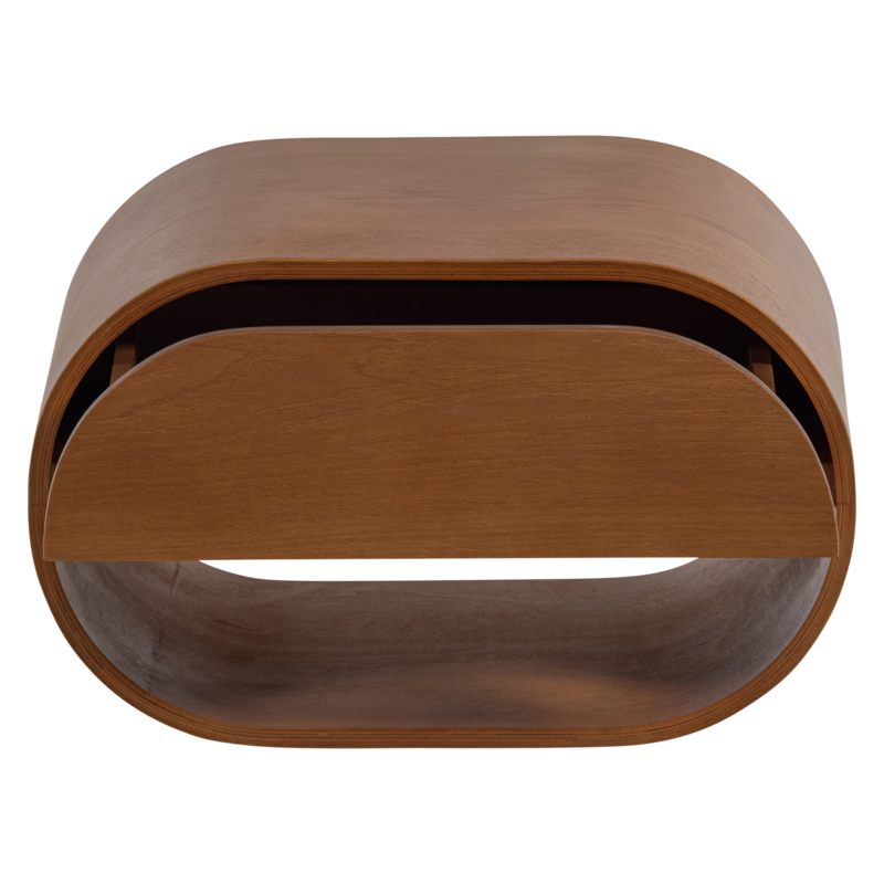 WOOOD-collectie Momo Hanging Chest of Drawers/Bedside Table Wood Brown [FSC]