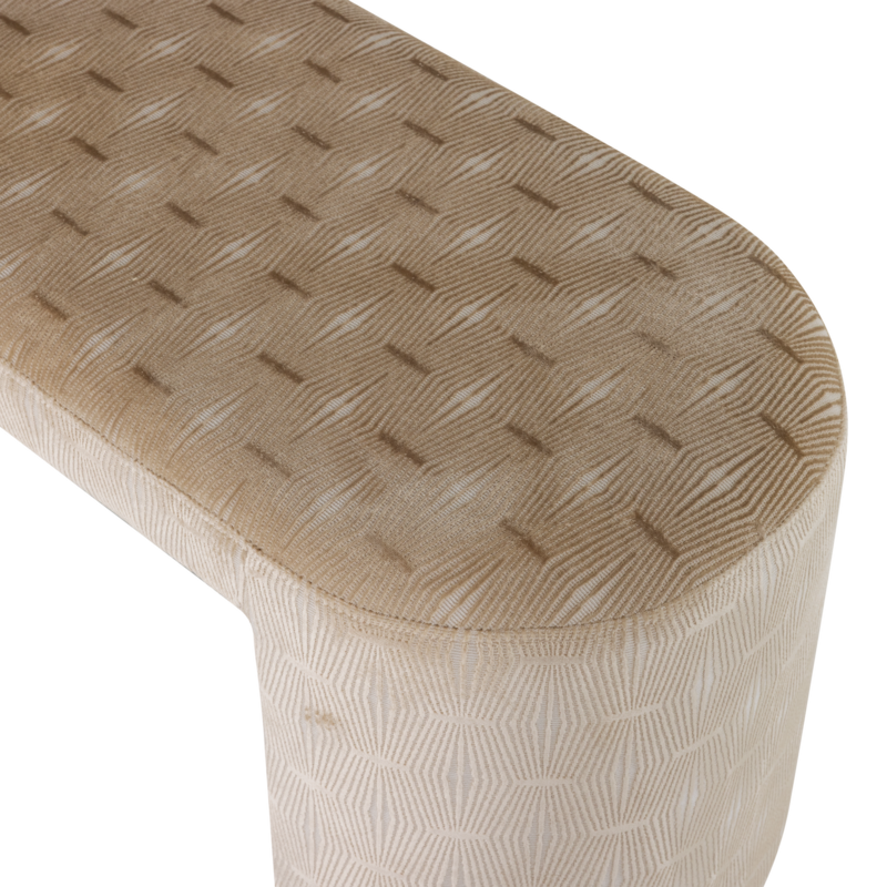WOOOD-collectie Jacob Gestoffeerd Bankje Streep Dessin Naturel [Fsc]