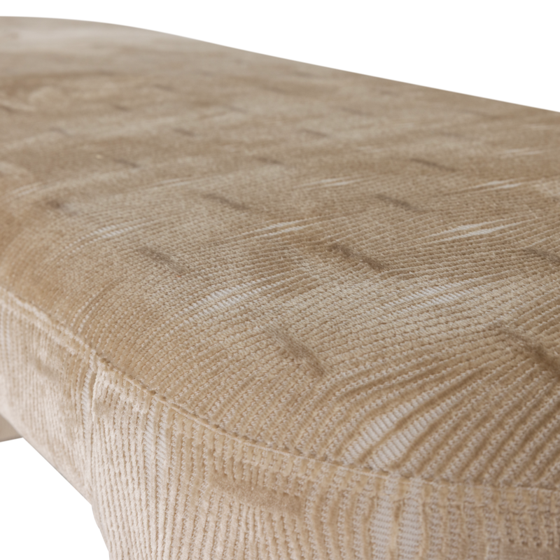 WOOOD-collectie Jacob Gestoffeerd Bankje Streep Dessin Naturel [Fsc]