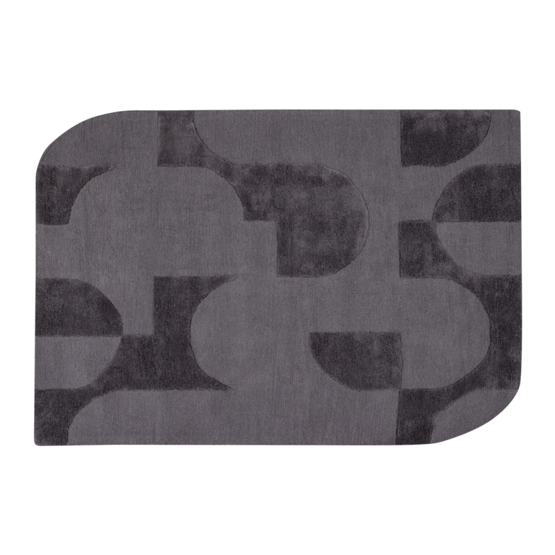 WOOOD-collectie Livo Vloerkleed Viscose/Wol Grijs 170X240 Cm