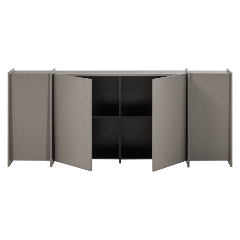 WOOOD-collectie Brock Sideboard, 200 cm, Ash Veneer, Warm Grey [FSC]