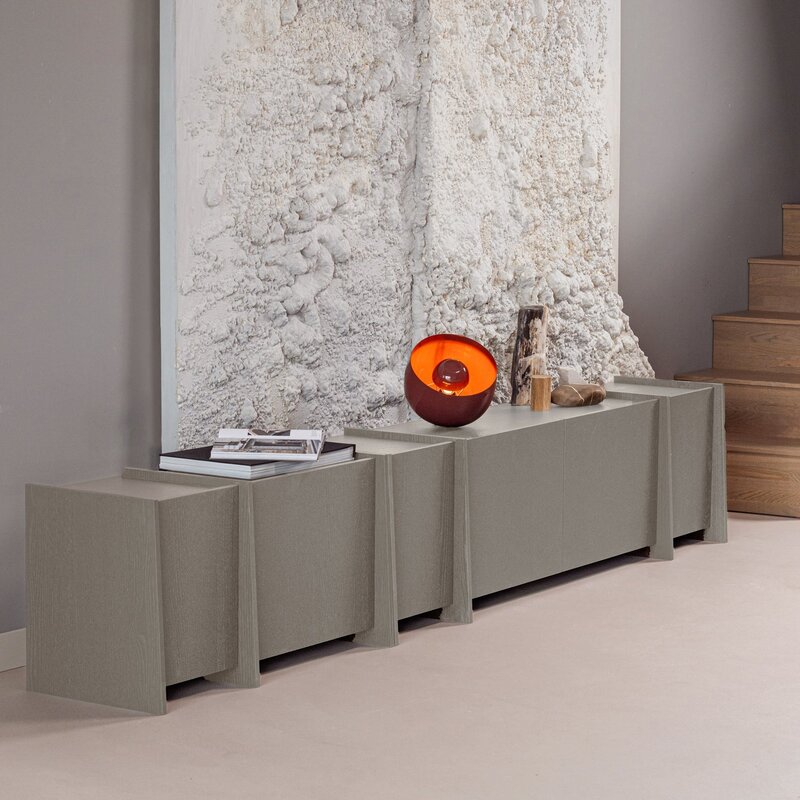 WOOOD-collectie Brock Tv Meubel 102 Cm Essen Fineer Warmgrijs [Fsc]