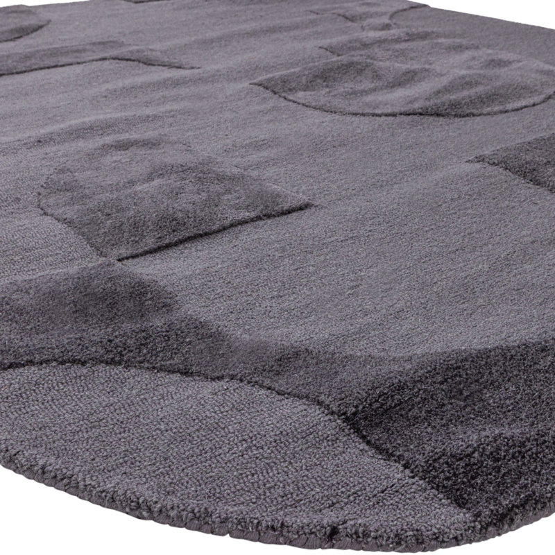 WOOOD-collectie Livo Vloerkleed Viscose/Wol Grijs 170X240 Cm