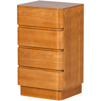 WOOOD Fejo Chest of Drawers in MDF with 4 Drawers in Brown [FSC]