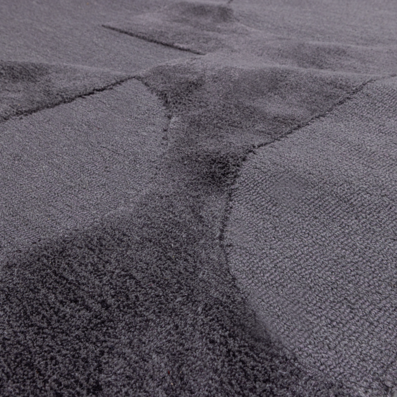 WOOOD-collectie Livo Vloerkleed Viscose/Wol Grijs 170X240 Cm