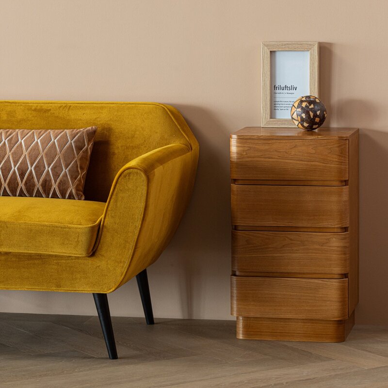 WOOOD-collectie Fejo Ladekast 4 Lades Mdf Bruin [Fsc]