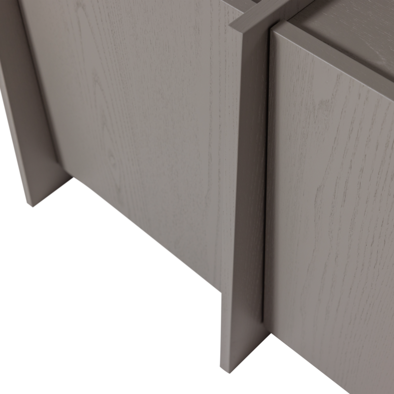 WOOOD-collectie Brock Tv Meubel 102 Cm Essen Fineer Warmgrijs [Fsc]