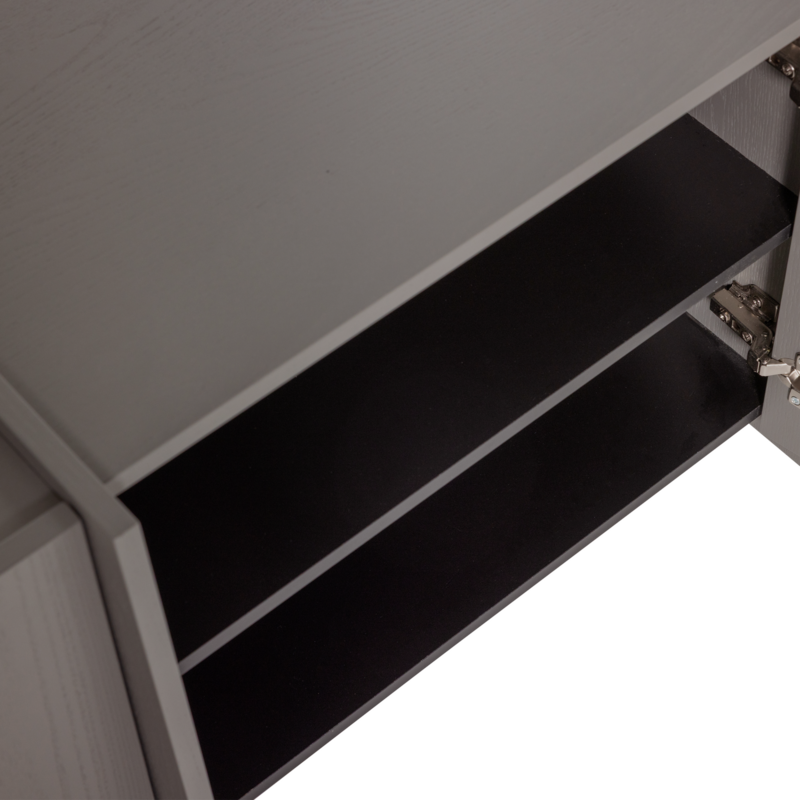 WOOOD-collectie Brock Tv Meubel 102 Cm Essen Fineer Warmgrijs [Fsc]