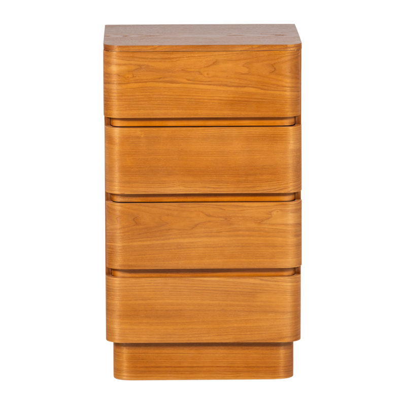 WOOOD-collectie Fejo Chest of Drawers in MDF with 4 Drawers in Brown [FSC]