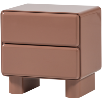 WOOOD Lustra High-Gloss Wood Chest of Drawers in Old Pink [FSC]