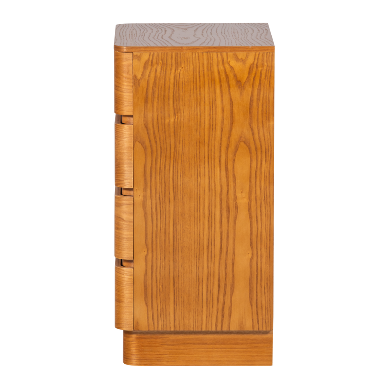 WOOOD-collectie Fejo Chest of Drawers in MDF with 4 Drawers in Brown [FSC]