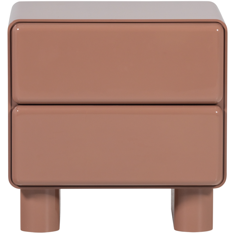 WOOOD-collectie Lustra High-Gloss Wood Chest of Drawers in Old Pink [FSC]