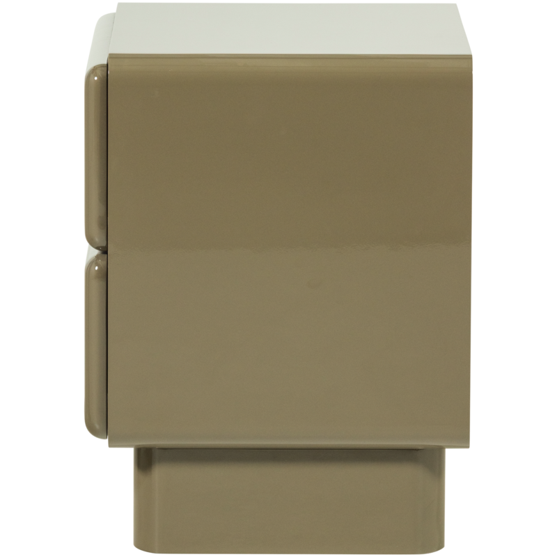 WOOOD-collectie Lustra Chest of Drawers/Bedside Table, Wood, High-Gloss, Green [FSC]