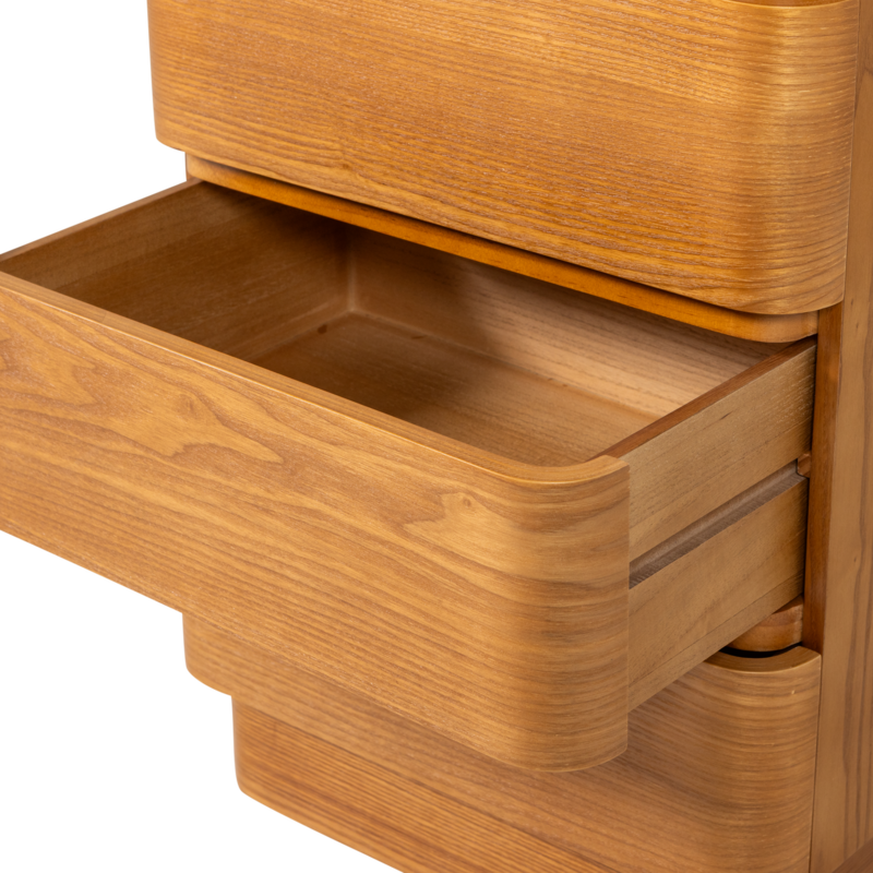 WOOOD-collectie Fejo Chest of Drawers in MDF with 4 Drawers in Brown [FSC]