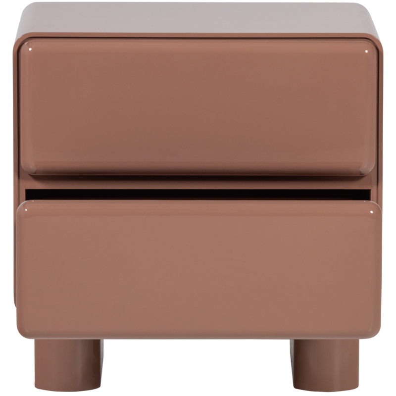 WOOOD-collectie Lustra High-Gloss Wood Chest of Drawers in Old Pink [FSC]