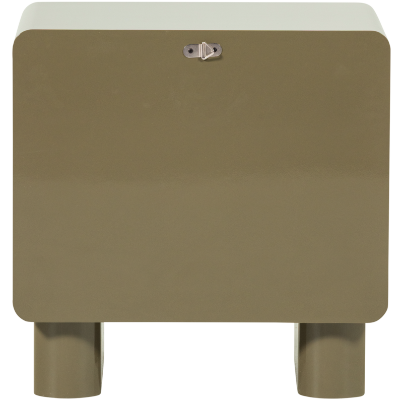 WOOOD-collectie Lustra Ladekast/Nachtkastje Hout Hoogglans Groen [Fsc]