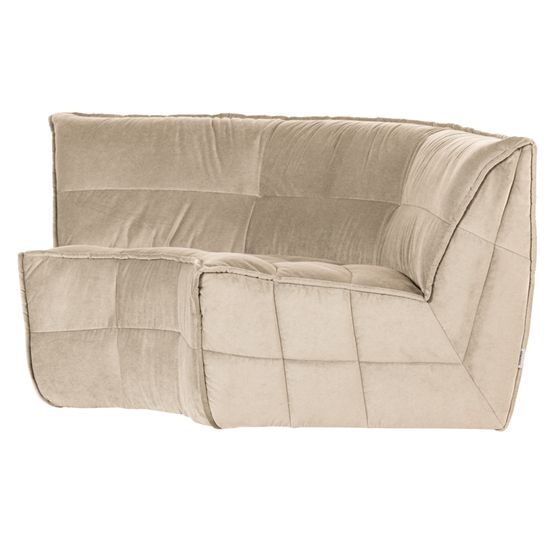 Cluster Hoekelement Velvet Zacht Beige
