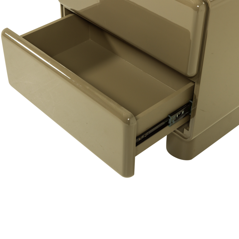 WOOOD-collectie Lustra Chest of Drawers/Bedside Table, Wood, High-Gloss, Green [FSC]