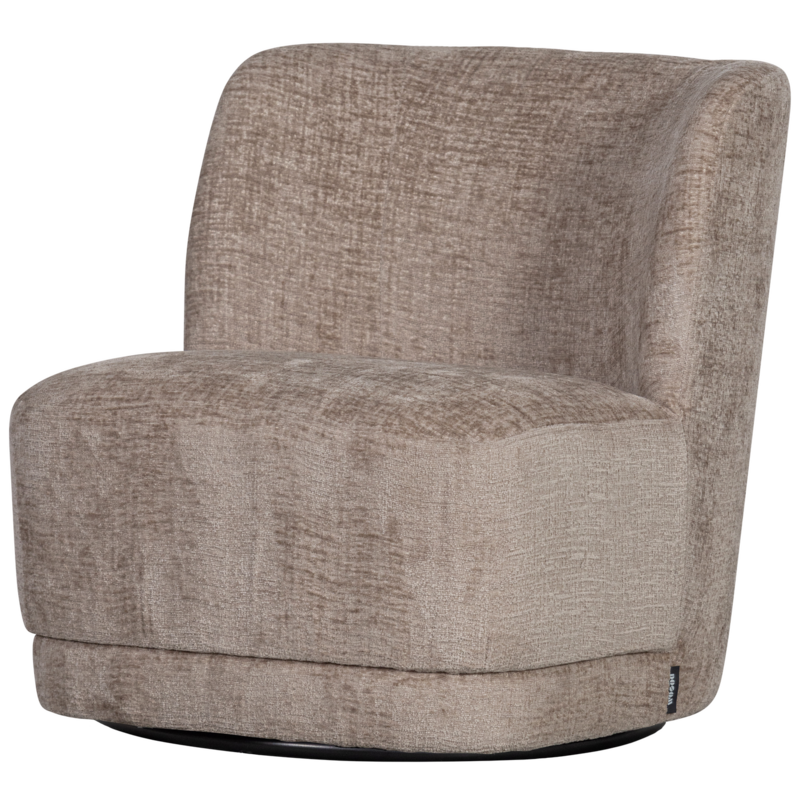 WOOOD-collectie Atty Draaifauteuil Velvet Zand