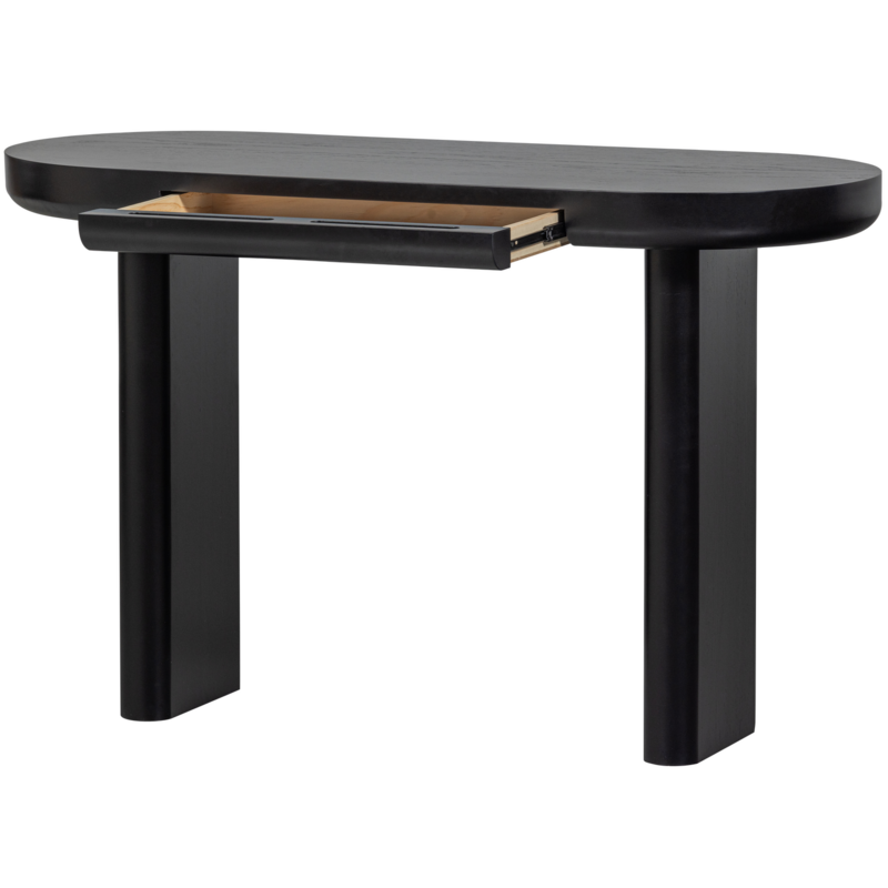WOOOD-collectie Mael Desk/Side Table Black Veneer