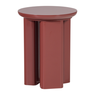 WOOOD Orivo Bijzettafel Hout Hoogglans Roodroze [Fsc]