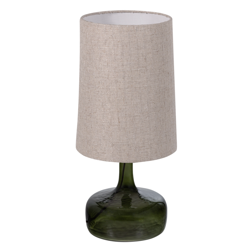 WOOOD-collectie Luma Table Lamp Glass Green/Natural Shade