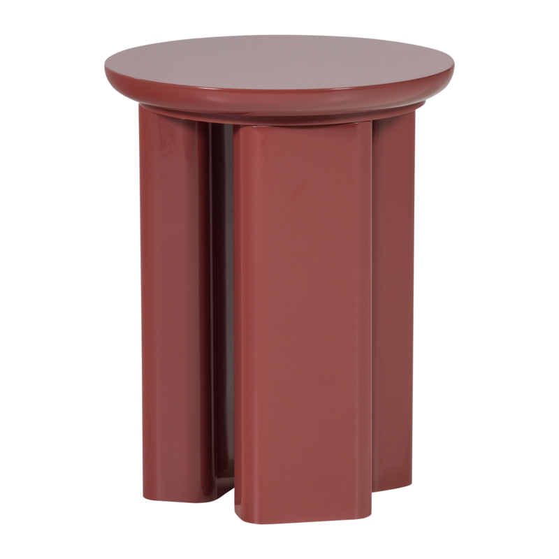 WOOOD-collectie Orivo Bijzettafel Hout Hoogglans Roodroze [Fsc]