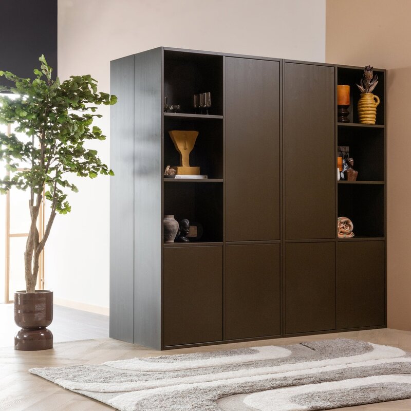 WOOOD-collectie Meggy Opbergkast Links 108 Cm Grenen Middenbruin [Fsc]