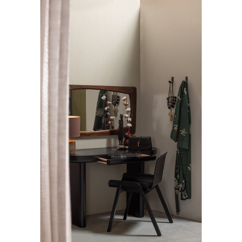 WOOOD-collectie Mael Desk/Side Table Black Veneer