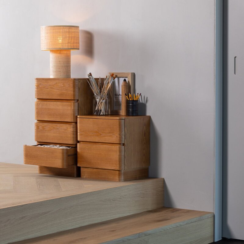 WOOOD-collectie Fejo Chest of Drawers/Bedside Table 2 Drawers MDF Brown [FSC]