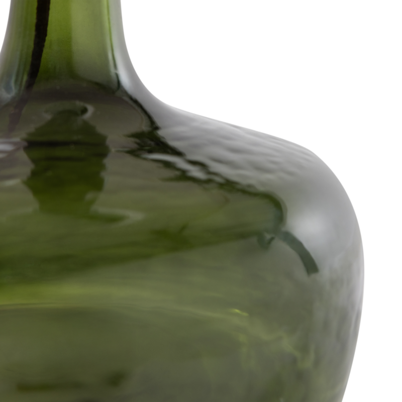 WOOOD-collectie Luma Tafellamp Glas Groen/Kap Naturel