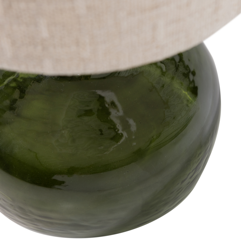 WOOOD-collectie Luma Table Lamp Glass Green/Natural Shade