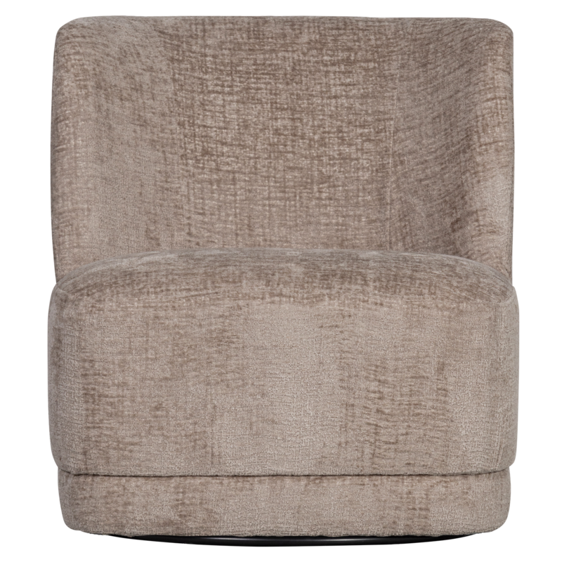 WOOOD-collectie Atty Draaifauteuil Velvet Zand