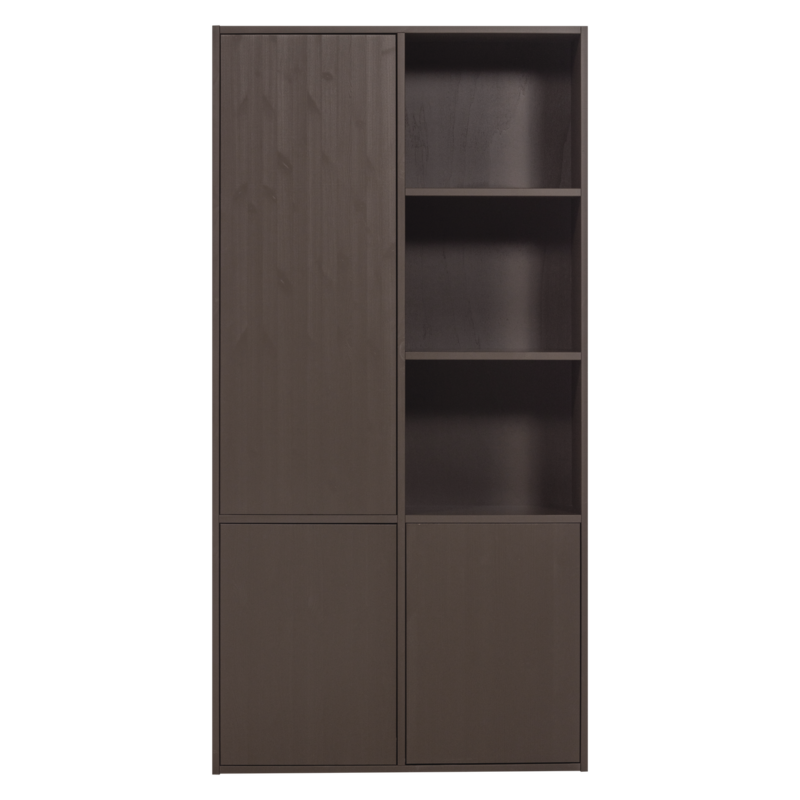 WOOOD-collectie Meggy Opbergkast Links 108 Cm Grenen Middenbruin [Fsc]