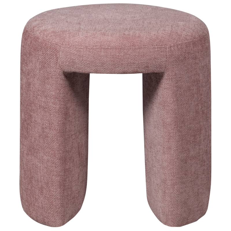 WOOOD-collectie Charlie Gestoffeerde Kruk Blush