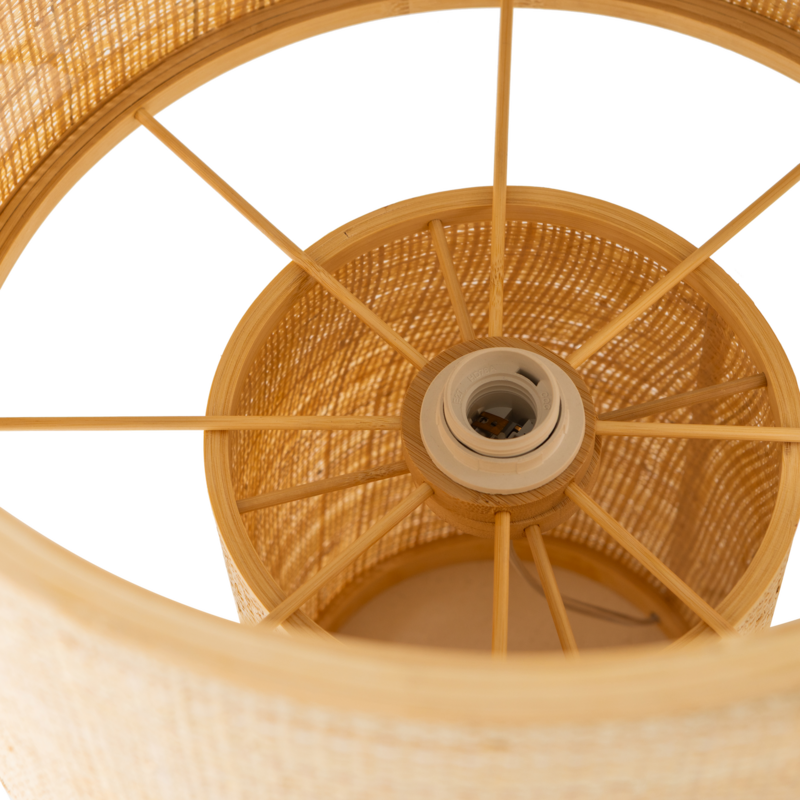 WOOOD-collectie Syro Tafellamp Raffia Naturel 55Xo42 Cm