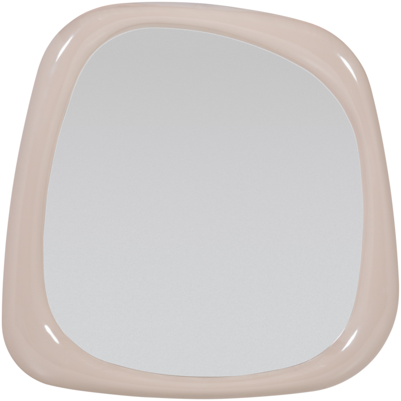 WOOOD-collectie Norea Spiegel 90X90 Cm Hout Hoogglans Zand [Fsc]