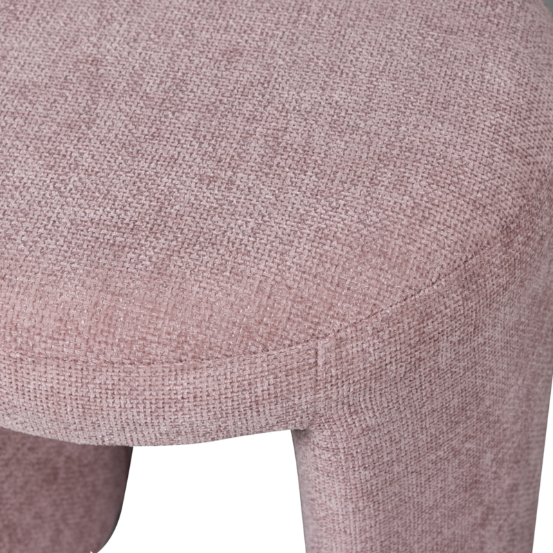 WOOOD-collectie Charlie Gestoffeerde Kruk Blush