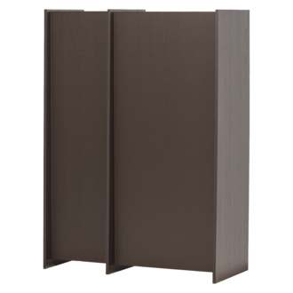 WOOOD Brock 2-Deurs Kast Essen Fineer Middenbruin [Fsc]